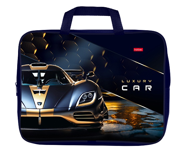 Папка с ручками Hatber Luxury Car, текстильная