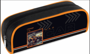 Пенал мягкий на молнии Hatber 210х80мм MAD CAR