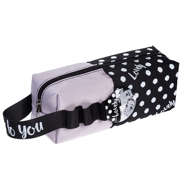 Пенал мягкий на молнии Hatber 200х70х70мм LOVELY Молочный