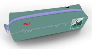 Пенал мягкий на молнии Hatber 210х50х60мм Наедине с собой