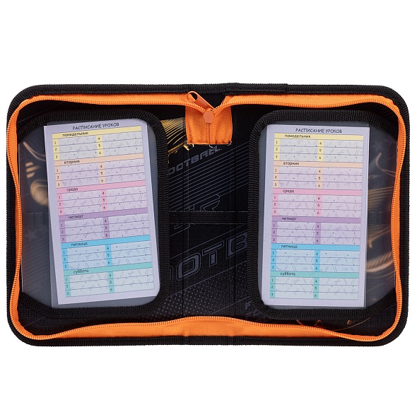 Пенал 1отд. Hatber 200х140мм с двумя откидными планками, Футбол навсегда