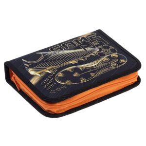 Пенал 1отд. Hatber 200х140мм с двумя откидными планками, Футбол навсегда