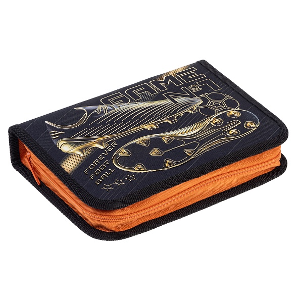 Пенал 1отд. Hatber 200х140мм с двумя откидными планками, Футбол навсегда