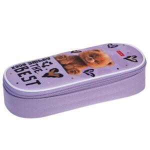 Пенал мягкий на молнии Hatber 220х90х50мм Пушистый мишка