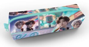 Пенал мягкий на молнии Hatber 210х50х60мм K-pop music