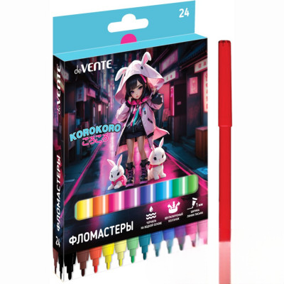 Фломастеры deVENTE Korokoro 24цв. к/к