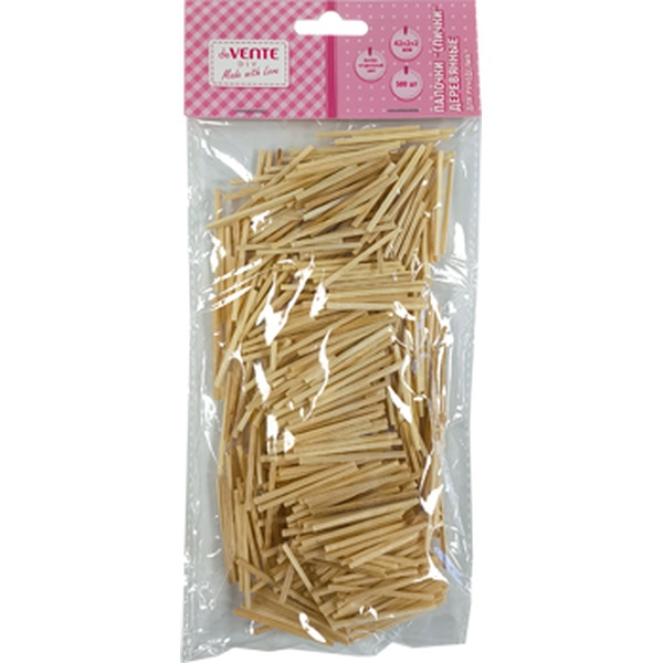 Палочки деревянные спички deVENTE DIY 42х2х2мм 500шт. бамбуковые натуральный цвет