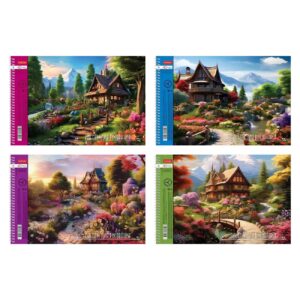 Альбом для рисования 40л. Hatber Живописные уголки, на спирали