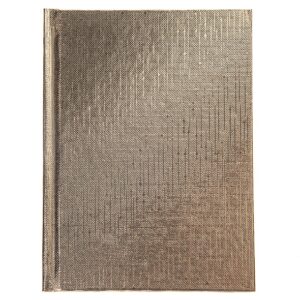 Записная книжка 64л. А6 Hatber METALLIC Бумвинил Золото, тв.обл, клетка/линия