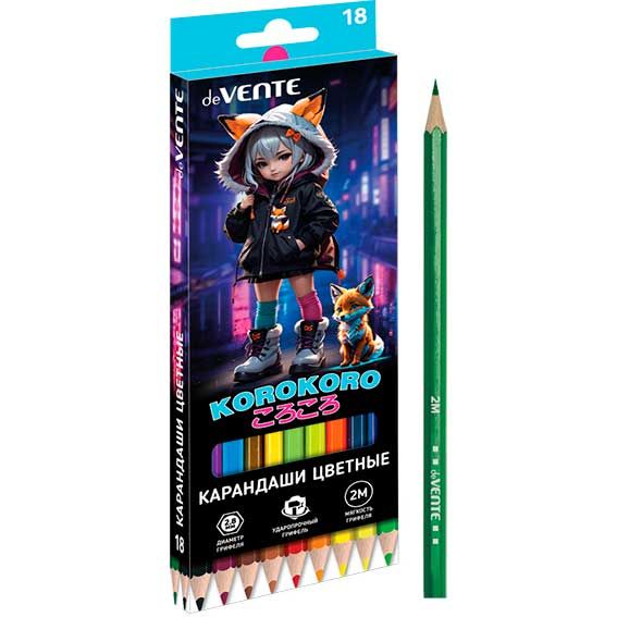 Карандаши цветные deVENTE Korokoro 18 цв.