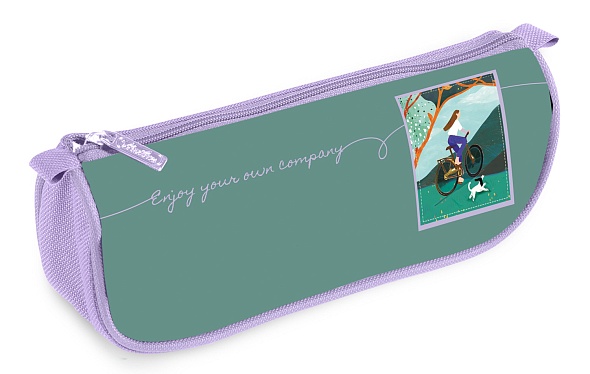 Пенал мягкий на молнии Hatber 200х95х50мм Наедине с собой