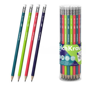 Карандаш чернографитный Erich Krause JOY Reef НВ, с ластиком, суперстираемый