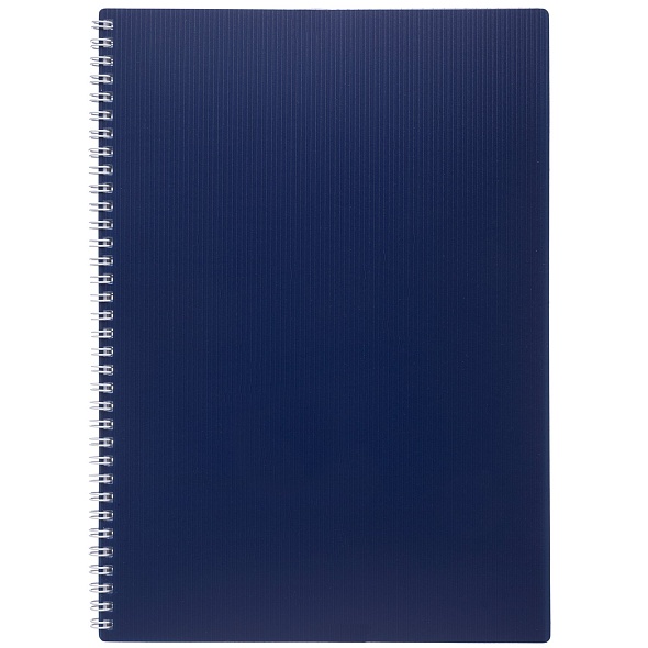 Тетрадь 80л. А4 клетка Hatber VELVET Синяя, на гребне