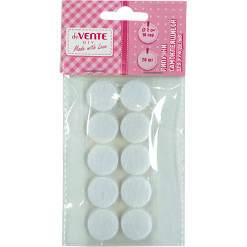 Липучки самоклеящиеся для рукоделия deVENTE DIY d2см, 20шт, 10пар