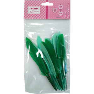 Перья декоративные deVENTE DIY натуральные гусиные 10-15см 20шт. оттенки зеленого