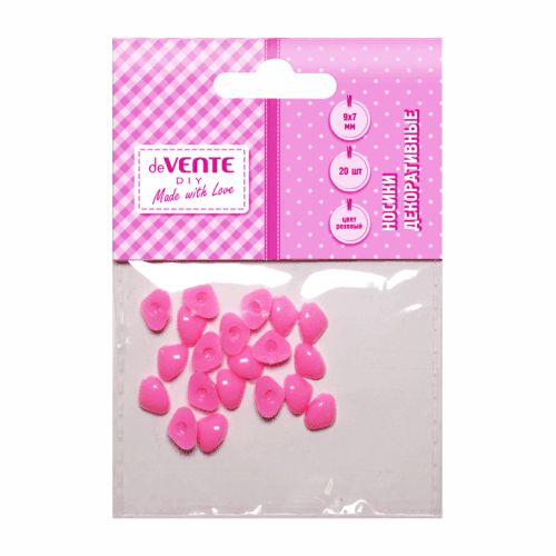 Материалы для творчества НОСИКИ 9х7мм 20шт. розовый