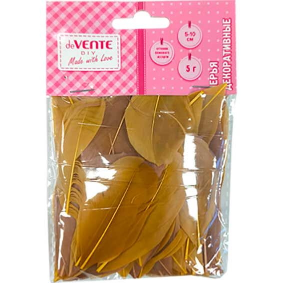 Перья декоративные deVENTE DIY Leaf искусственные в виде листочка 5-10см оттенки бежевого