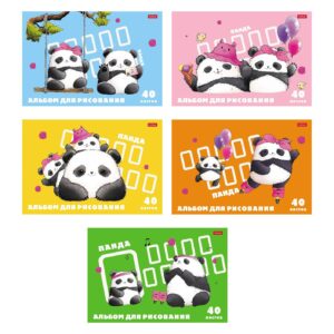 Альбом для рисования 40л. Hatber Плюшевые панды