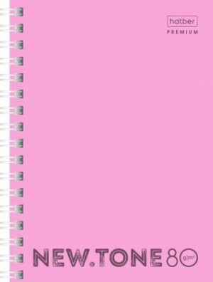 Записная книжка 80л. А6 Hatber NEWtone PASTEL Пион, клетка, пластик.обл. на гребне