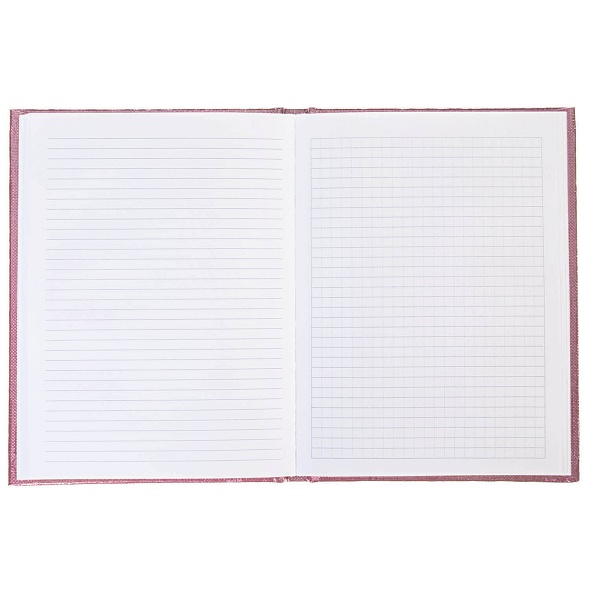 Записная книжка 64л. А6 Hatber METALLIC Бумвинил Розовая, тв.обл, клетка/линия