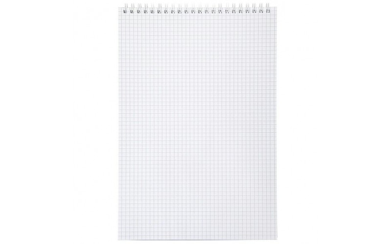 Блокнот 80л. А4 Hatber VELVET Черный клетка, пластиковая обложка на гребне