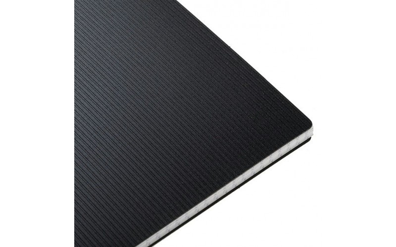 Блокнот 80л. А4 Hatber VELVET Черный клетка, пластиковая обложка на гребне