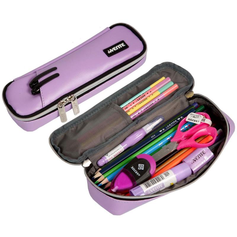 Пенал на молнии deVENTE 220х60мм Private сиреневый