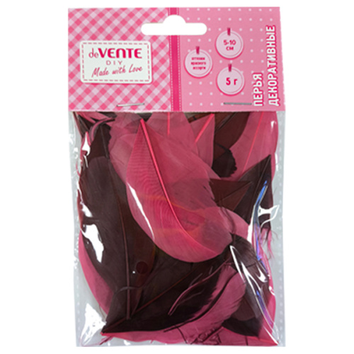 Перья декоративные deVENTE DIY Leaf искусственные в виде листочка 5-10см оттенки красного