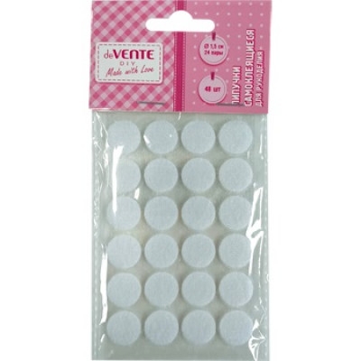 Липучки самоклеящиеся для рукоделия deVENTE DIY d1,5см, 48шт, 24пары