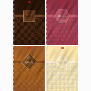 Тетрадь 96л. А4 клетка Hatber Chocolate, на гребне
