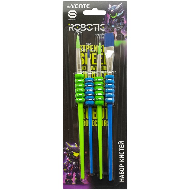 Набор кистей deVENTE Robotic (синтетика 2,6,10,12)