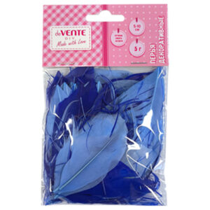 Перья декоративные deVENTE DIY Leaf искусственные в виде листочка 5-10см оттенки синего