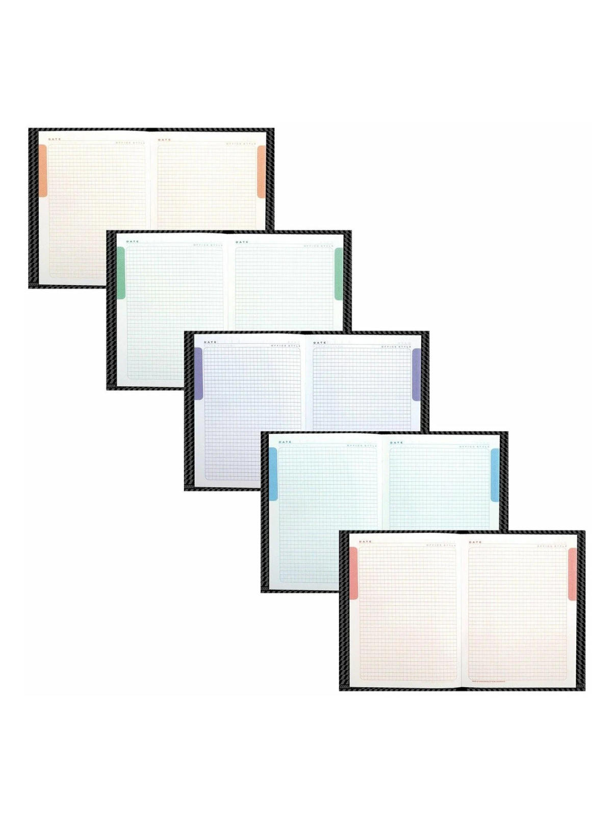 Бизнес-блокнот А4 80л. Hatber CarbonStyle, клетка 5-цв.блок