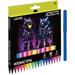 Фломастеры deVENTE Robotic 18цв. к/к