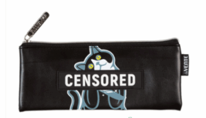Пенал-косметичка deVENTE 215х90мм Censored, искусст.кожа