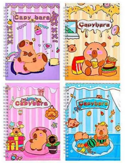 Блокнот 58л. КАПИБАРА 14,5х21см гребень