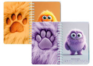 Записная книжка-перевертыш 80л. А6 Апплика Пушистые лапки, гребень