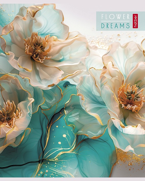 Тетрадь 80л. клетка  Hatber Цветочные сны