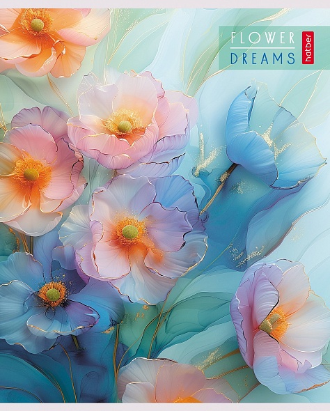Тетрадь 80л. клетка  Hatber Цветочные сны