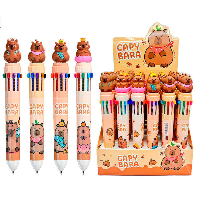 Ручка шариковая автомат. CAPYBARA 10 цветов 0,7мм