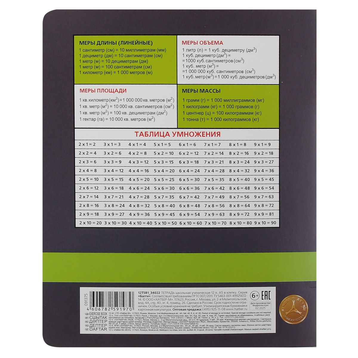 Тетрадь 12 л.клетка Hatber Багги