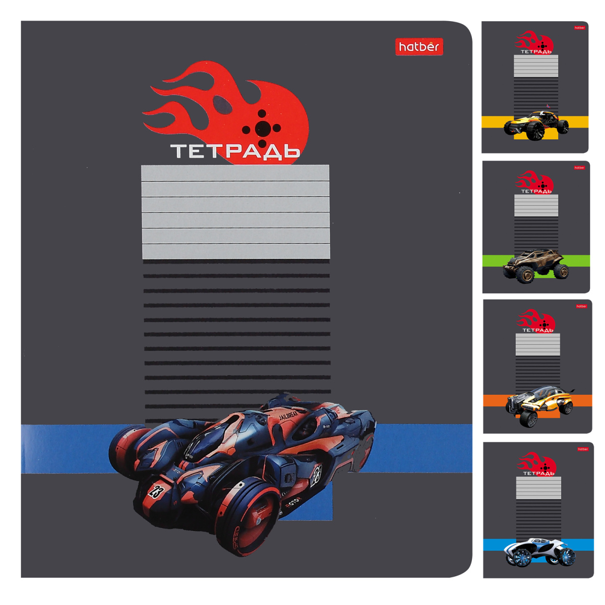 Тетрадь 12 л.клетка Hatber Багги