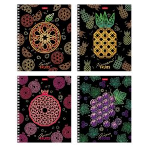 Тетрадь 96л. клетка Hatber Драгоценные фрукты, на гребне