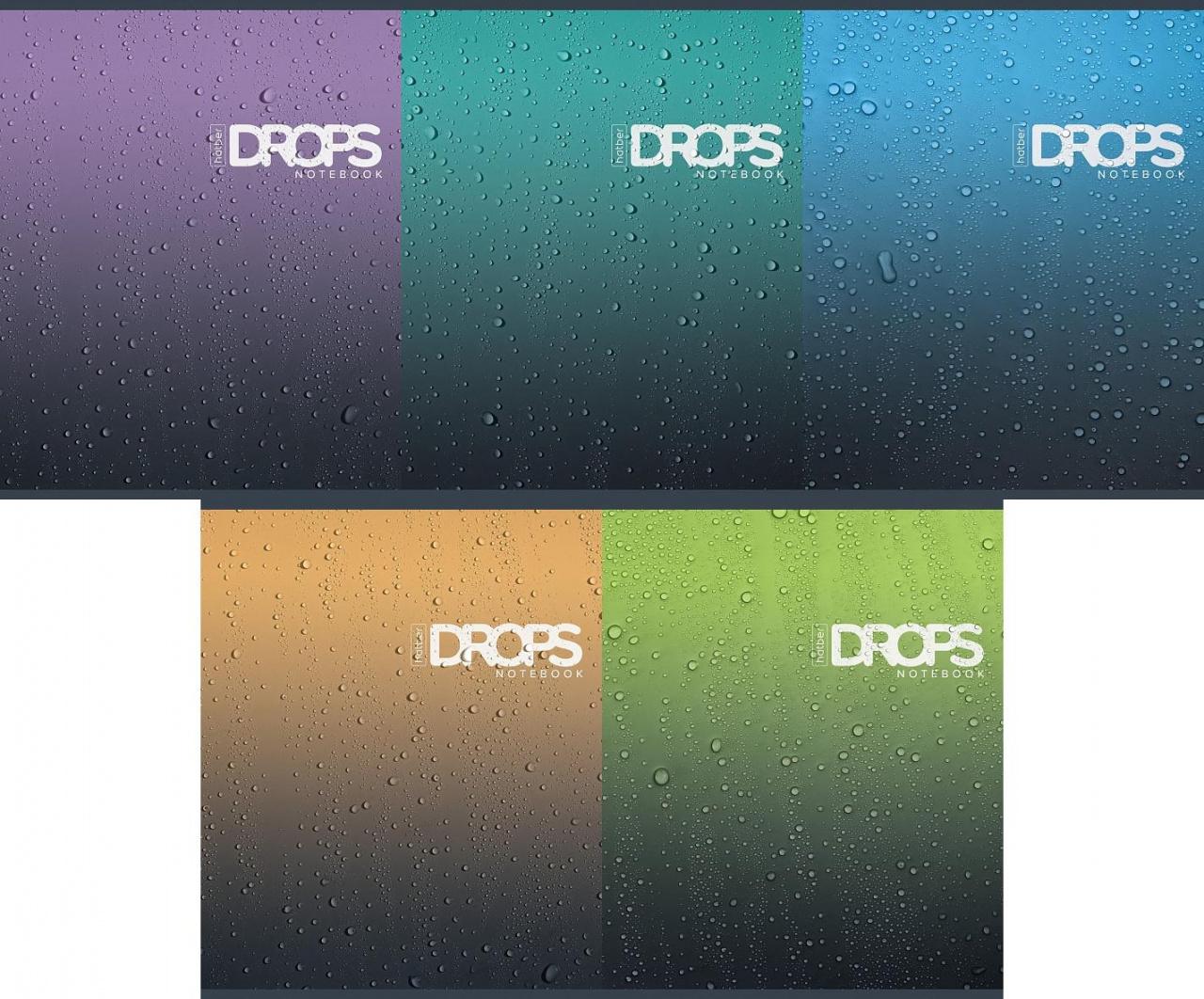 Тетрадь 80л. клетка  Hatber Drops