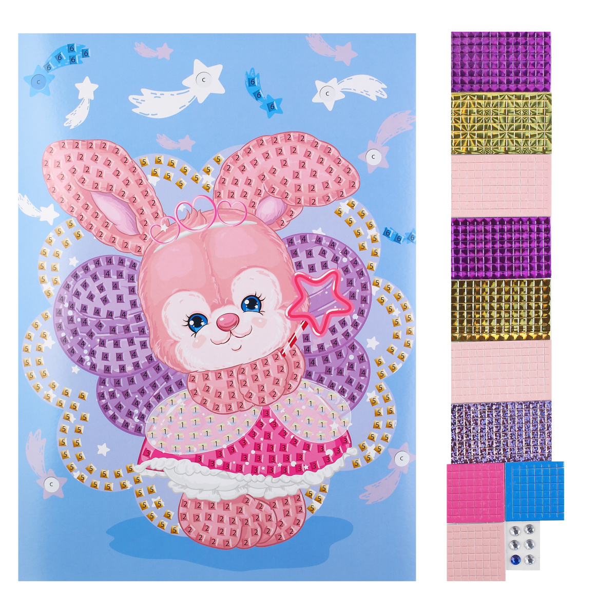 Мозайка мягкая А3 Апплика Зайка-фея