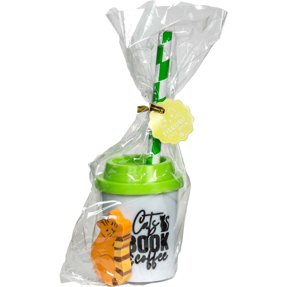 Набор канцелярских принадлежностей deVENTE Funny Cat 3предм. (карандаш, ластик. точилка)