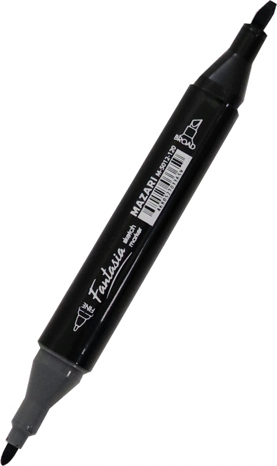Маркер для скетчинга FANTASIA 2-стор. Black