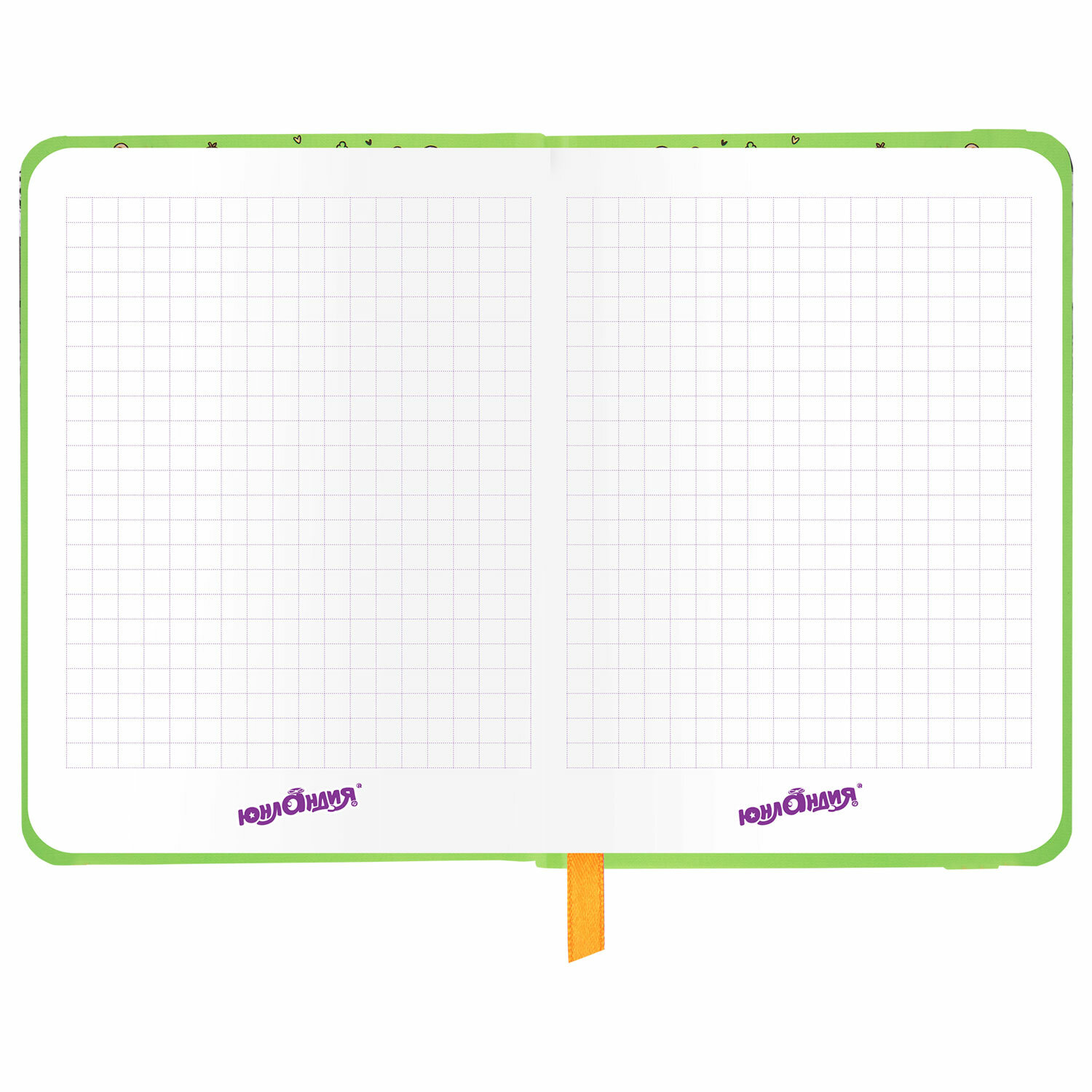 Блокнот 96л. А6 Юнландия Капибары, клетка, на резинке