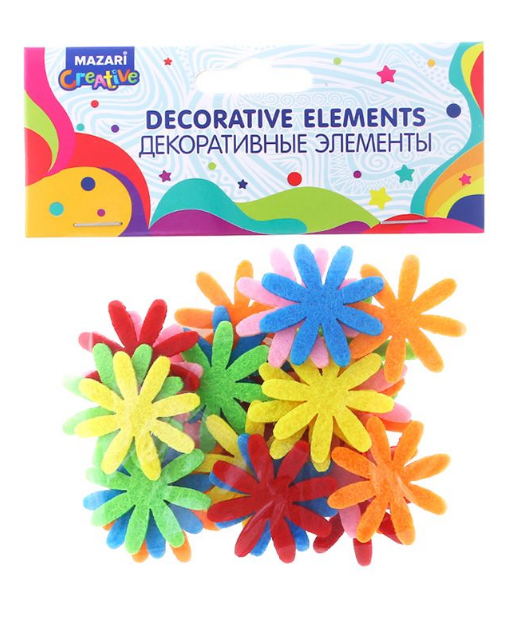 Декоративные элементы из фетра ЦВЕТОЧКИ