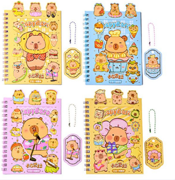 Блокнот Капибара 11х16,5см с наклейками